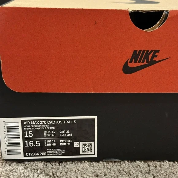 Nike Air Max 270 React ENG “cactus trails”- Travis Scott collaboration Worn once